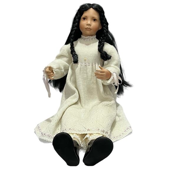 Linda Mason AEL 30.5" Native American Inspired Porcelain Collectible Doll Lei‎ - Picture 3 of 14